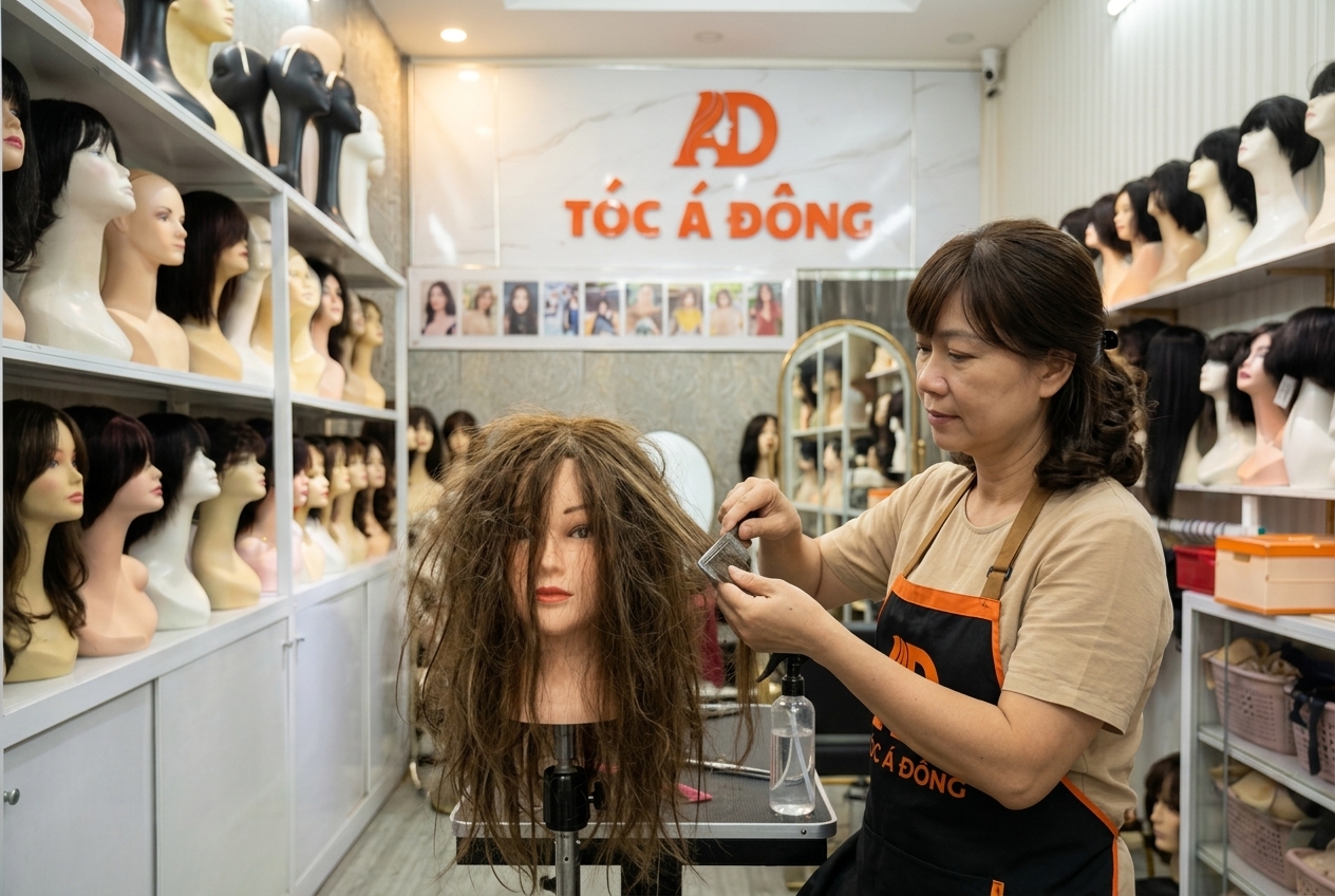 Bí Quyết Phục Hồi Tóc Giả Bị Xơ Rối Như Mới Mua Tại Salon