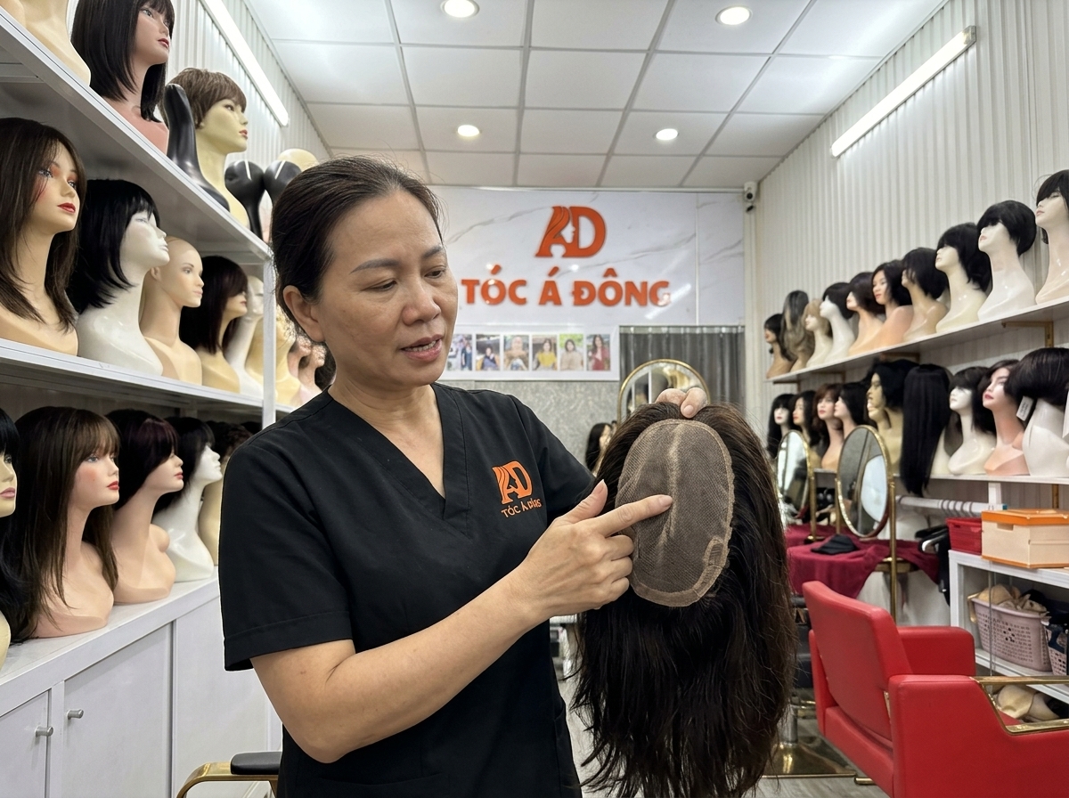 Chuyên gia Tóc Á Đông giải thích cấu trúc siêu da đầu dệt tay tạo nên giá trị của tóc giả nguyên đầu tóc thật