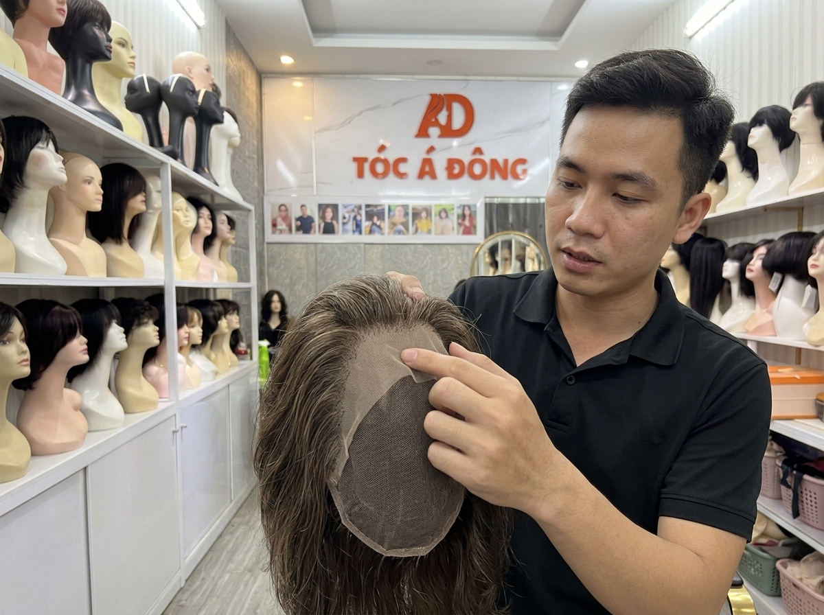 Chuyên gia Tóc Á Đông trực tiếp giới thiệu kết cấu màng siêu da đầu sinh học siêu mỏng nhẹ và thoáng khí