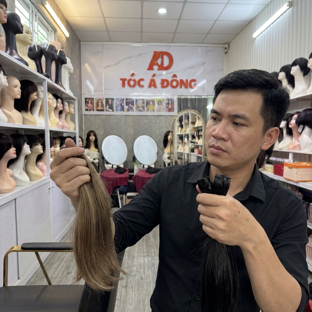 Sự Thật Ngã Ngửa: 5 Cách Phân Biệt Tóc Thật Và Tóc Nilon Cực Chuẩn (Đừng Để Mất Tiền Oan!)