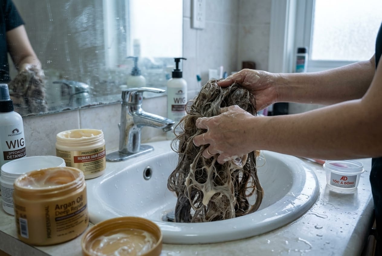 Cách Phục Hồi Tóc Giả Bằng Tóc Thật Bị Xơ Rối, Khô Cứng Tại Nhà Chuẩn Salon