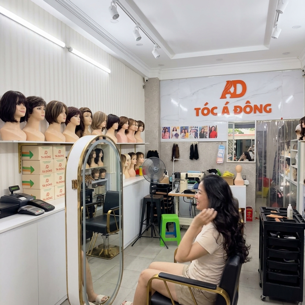 Chất liệu tóc thật 100% siêu mềm mượt