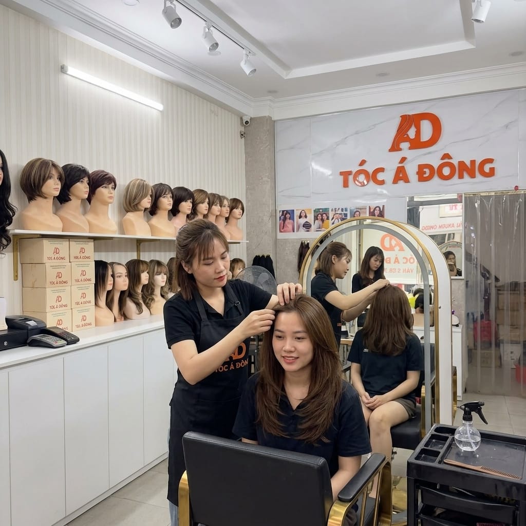Tóc giả 100% tóc thật siêu mượt