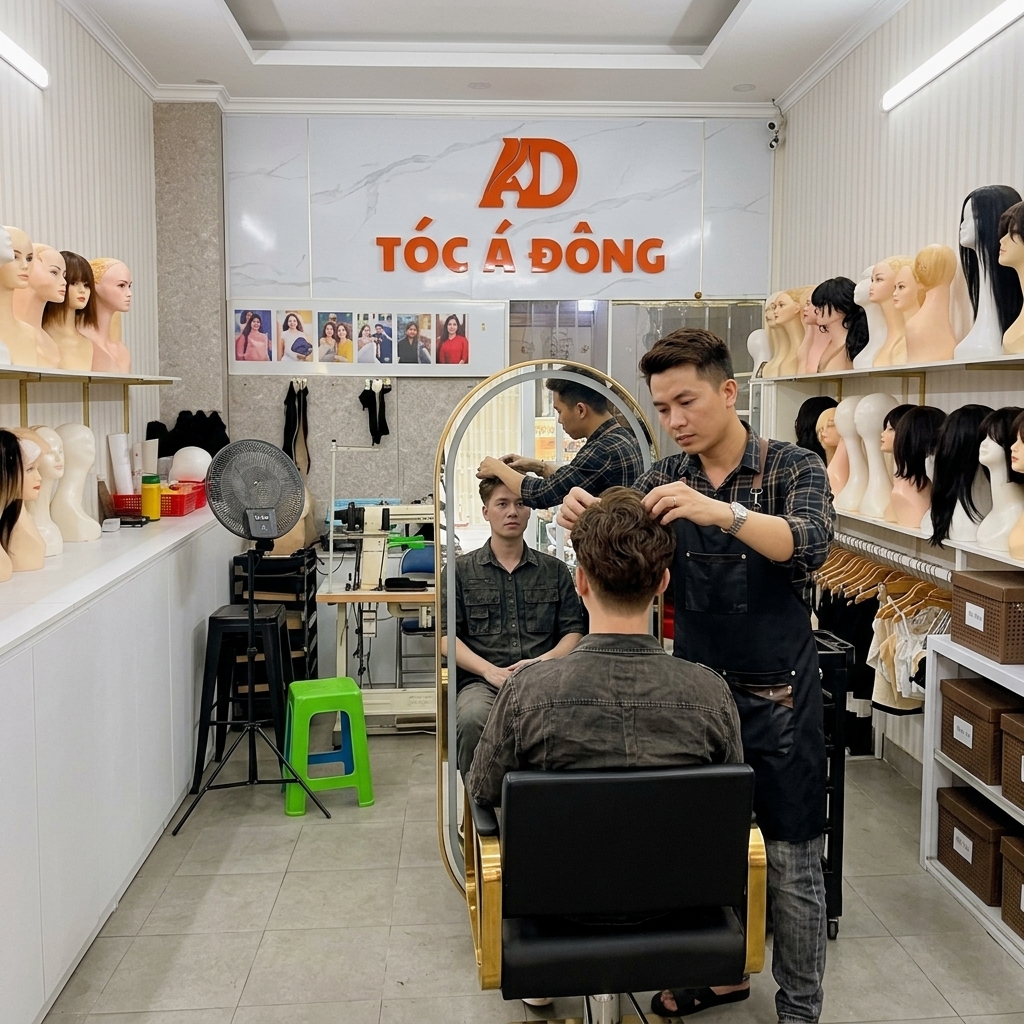 tóc giả nam minh họa 1