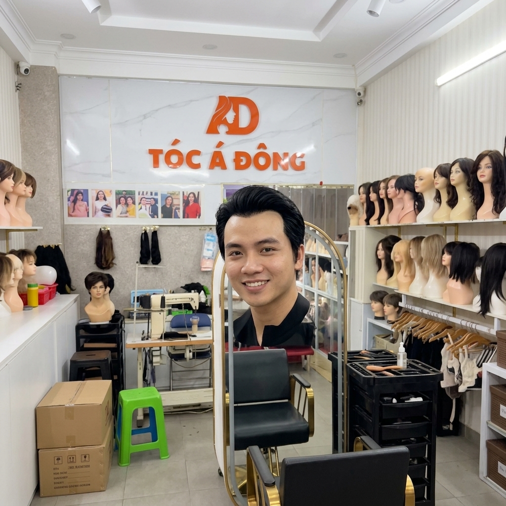 Tiệm tóc giả che hói chữ M Dĩ An: Giải quyết triệt để nỗi lo rụng tóc
