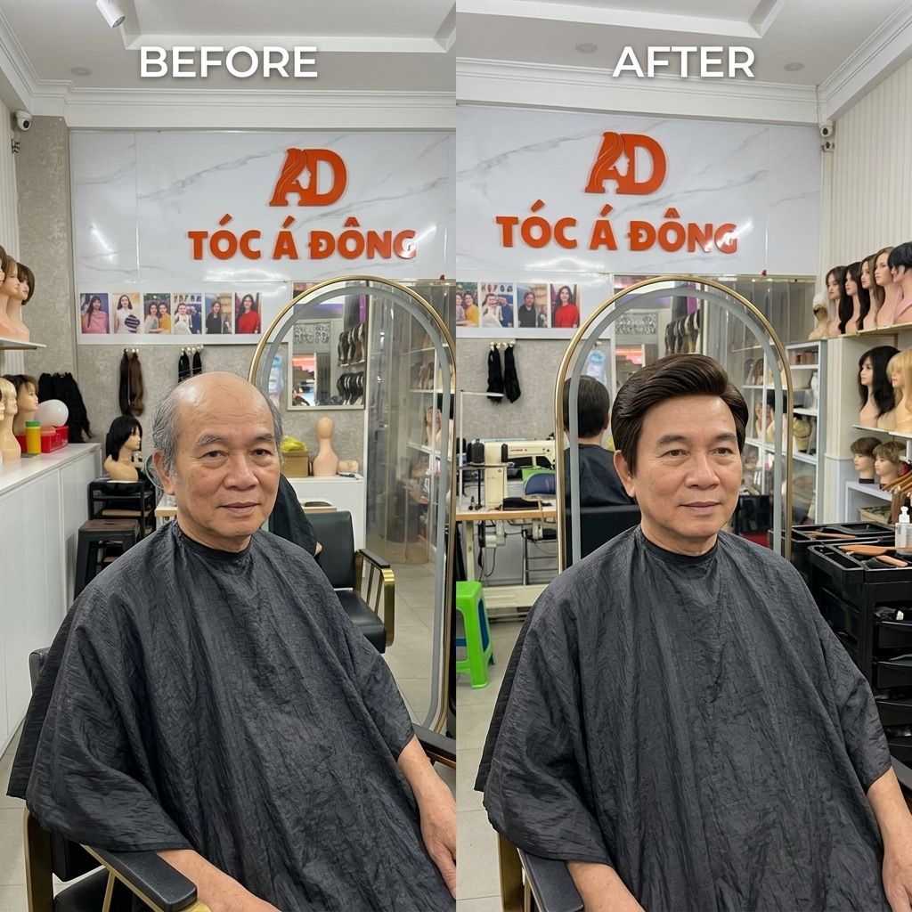 Tóc Giả Nam Nguyên Đầu